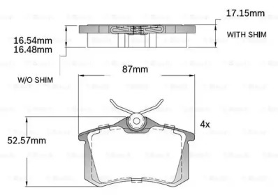 Комплект тормозных колодок F 03B 150 218 BOSCH