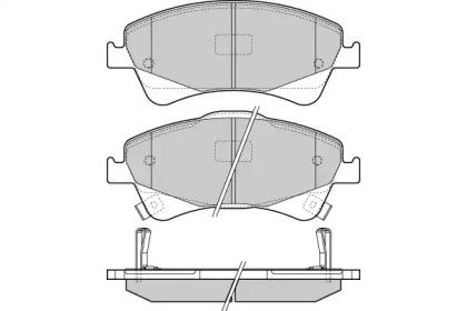 Комплект тормозных колодок 12-1422 E.T.F.