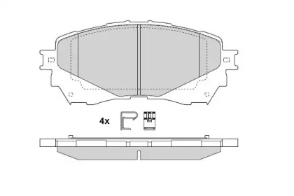 Комплект тормозных колодок 12-1554 E.T.F.