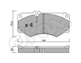 Комплект тормозных колодок 822-014-0 CIFAM