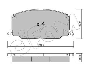 Комплект тормозных колодок 822-067-0 CIFAM