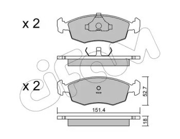 Комплект тормозных колодок 822-094-2 CIFAM