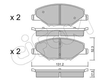 Комплект тормозных колодок 822-1006-0 CIFAM