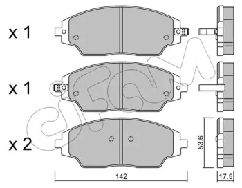 Комплект тормозных колодок 822-1008-0 CIFAM