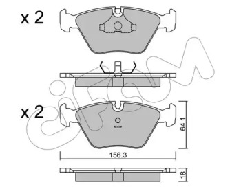 Комплект тормозных колодок 822-122-2 CIFAM