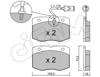 Комплект тормозных колодок 822-139-0 CIFAM