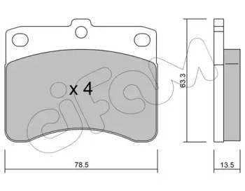 Комплект тормозных колодок 822-201-0 CIFAM