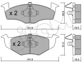 Комплект тормозных колодок 822-206-1 CIFAM