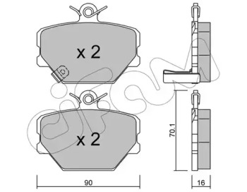 Комплект тормозных колодок 822-341-0 CIFAM