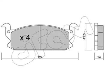 Комплект тормозных колодок 822-380-0 CIFAM