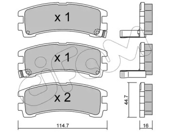 Комплект тормозных колодок 822-408-0 CIFAM