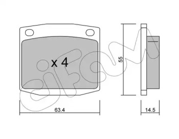 Комплект тормозных колодок 822-486-0 CIFAM