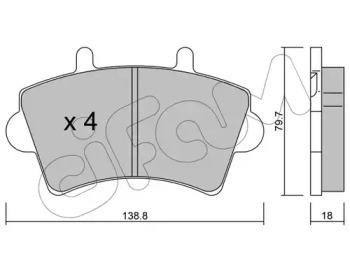 Комплект тормозных колодок 822-545-0 CIFAM