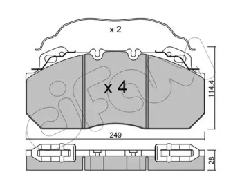 Комплект тормозных колодок 822-589-0 CIFAM