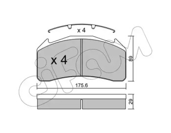 Комплект тормозных колодок 822-591-0 CIFAM