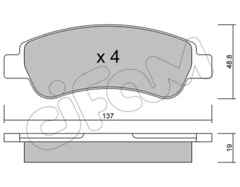 Комплект тормозных колодок 822-710-0 CIFAM