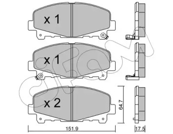 Комплект тормозных колодок 822-867-0 CIFAM