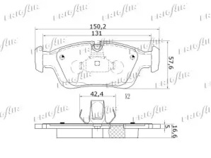 Комплект тормозных колодок PD02.503 FRIGAIR