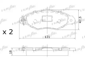 Комплект тормозных колодок PD03.506 FRIGAIR