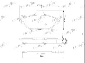 Комплект тормозных колодок PD04.532 FRIGAIR