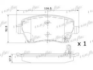 Комплект тормозных колодок PD07.502 FRIGAIR