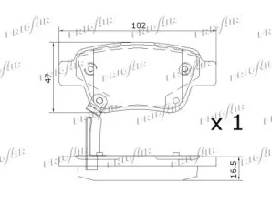 Комплект тормозных колодок PD15.504 FRIGAIR