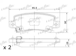 Комплект тормозных колодок PD15.506 FRIGAIR