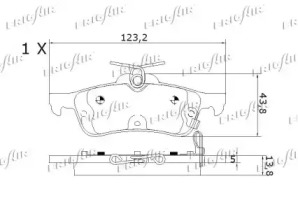 Комплект тормозных колодок PD15.526 FRIGAIR