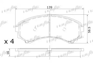 Комплект тормозных колодок PD16.505 FRIGAIR
