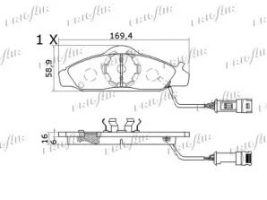 Комплект тормозных колодок PD31.506 FRIGAIR