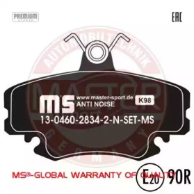 Комплект тормозных колодок 13046028342N-SET-MS MASTER-SPORT