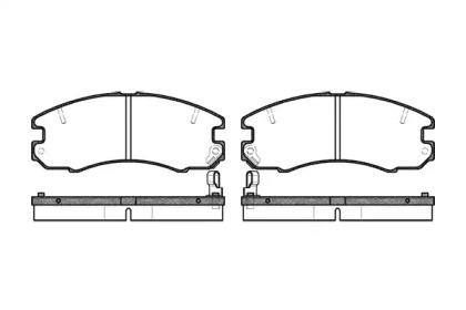 Комплект тормозных колодок P2163.04 WOKING