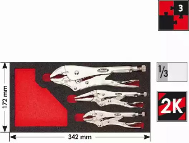 Комплект саморегулируемых зажимных клещей V1729 VIGOR