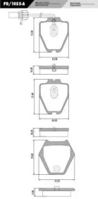 Комплект тормозных колодок PD/1055-A FRAS-LE