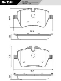 Комплект тормозных колодок PD/1288 FRAS-LE