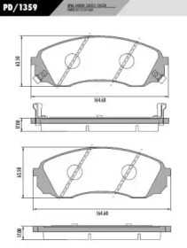 Комплект тормозных колодок PD/1359 FRAS-LE