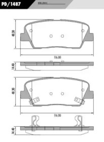 Комплект тормозных колодок PD/1487 FRAS-LE