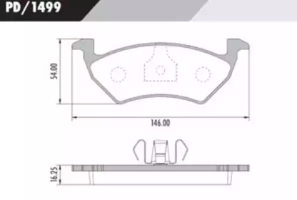 Комплект тормозных колодок PD/1499 FRAS-LE