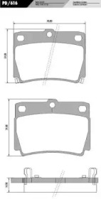 Комплект тормозных колодок PD/616 FRAS-LE