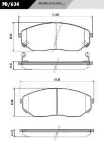 Комплект тормозных колодок PD/634 FRAS-LE