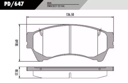 Комплект тормозных колодок PD/647 FRAS-LE