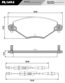 Комплект тормозных колодок PD/649-E FRAS-LE