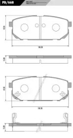 Комплект тормозных колодок PD/668 FRAS-LE