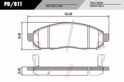 Комплект тормозных колодок PD/811 FRAS-LE