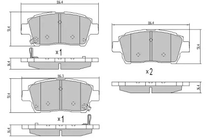 Комплект тормозных колодок FBP-1211 FREMAX