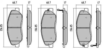 Комплект тормозных колодок FBP-1555 FREMAX