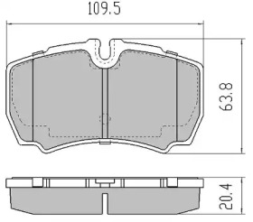 Комплект тормозных колодок FBP-1674 FREMAX