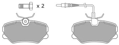 Комплект тормозных колодок FBP-0573 FREMAX