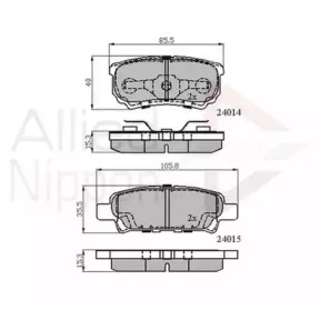 Комплект тормозных колодок ADB31290 COMLINE