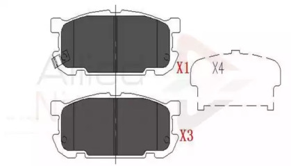 Комплект тормозных колодок ADB31207 COMLINE